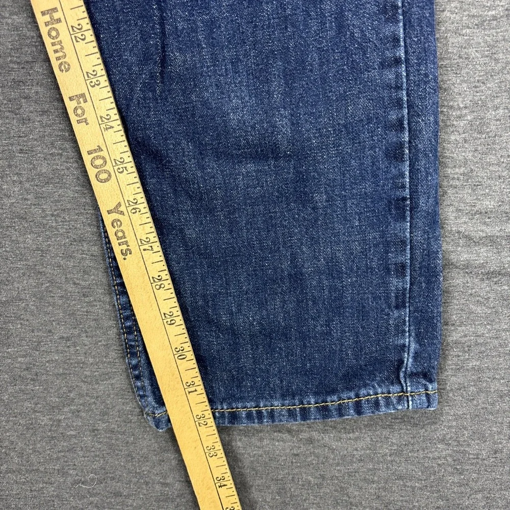 Levis 514 Jeans Mens 31x32 Blue Denim Straight Fit Whiskered Fade Streetwear